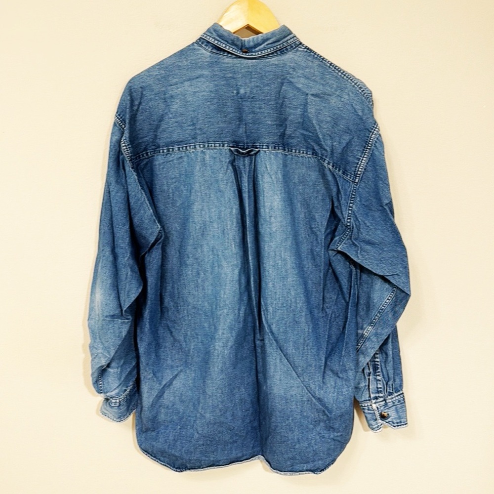 NEW ENGLAND DENIM USA Gant Shirt Button Down With Front Pockets Size Medium - Picture 7 of 8